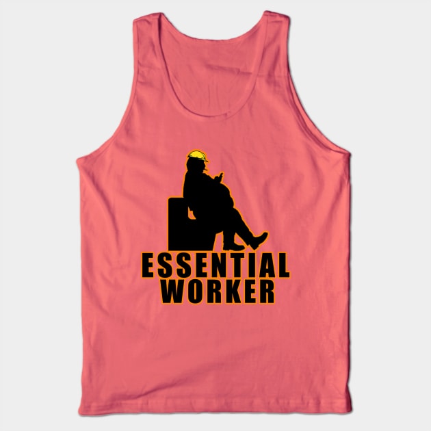 Essential Worker Tank Top by  The best hard hat stickers 